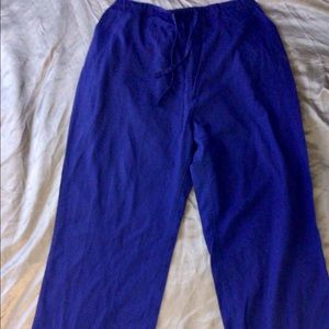 Blue nursing scrub pants